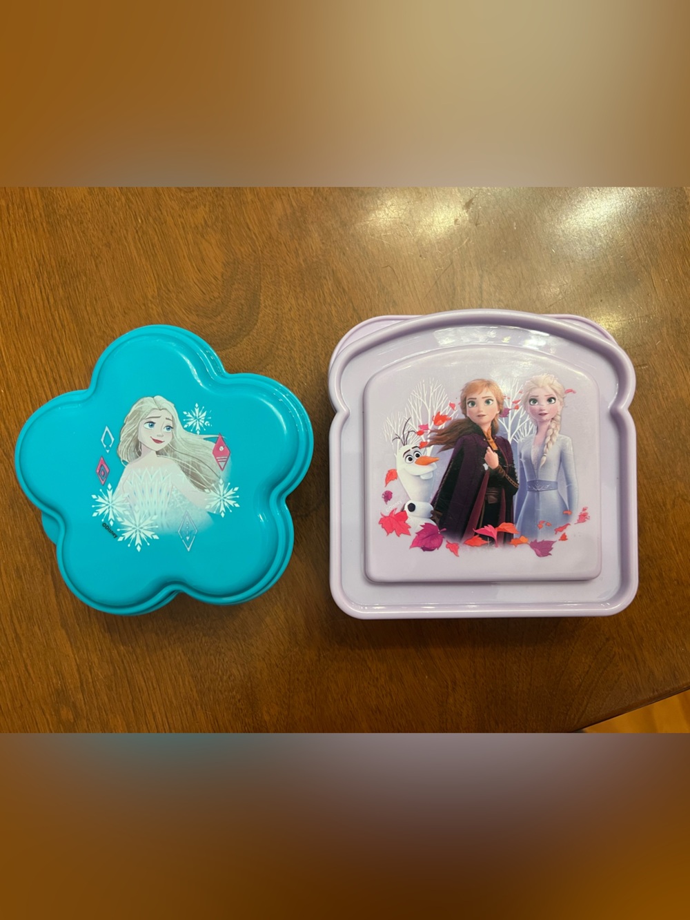 2 Zak! Disney Frozen Elsa & Anna food containers Blue bowl & purple sandwich